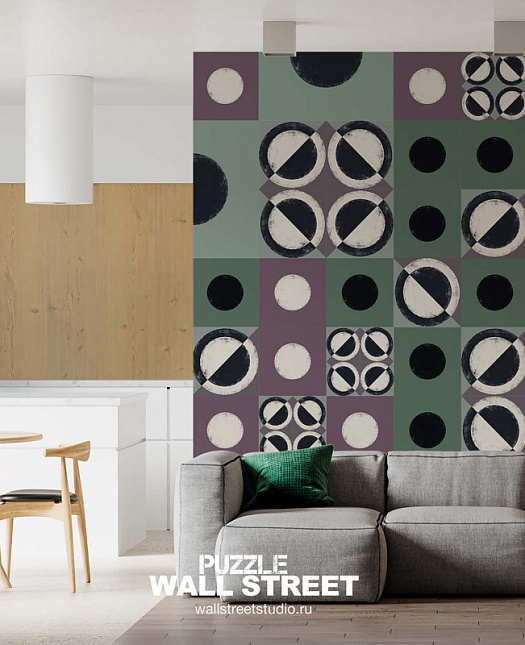 Фотообои в интерьере артикул Puzzle 5, ПАЗЛ / PUZZLE, Wall street
