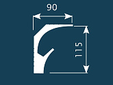 Артикул KX025, 115Х90, Потолочные карнизы, Cosca в текстуре, фото 1