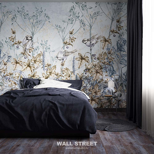 Фотообои в интерьере артикул Botanica 2, БОТАНИКА / BOTANICA, Wall street