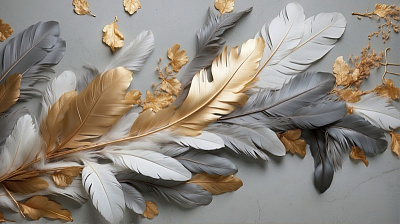 Панно AG-FT-007, Feathers, Design Studio 3D