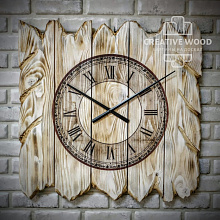 Панно в стиле Лофт Creative Wood Часы 12
