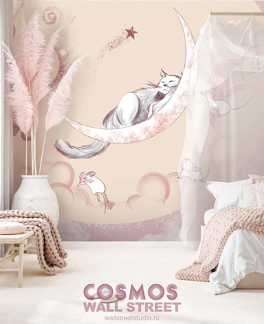 Фотообои в интерьере артикул Cosmos 4, COSMOS, Wall street