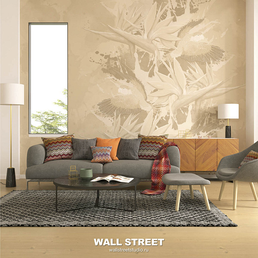 Фотообои в интерьере артикул Birdly 4, BIRDLY, Wall street