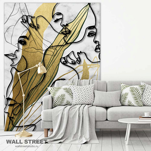 Фотообои в интерьере артикул Gold Set 7, GOLD SET, Wall street