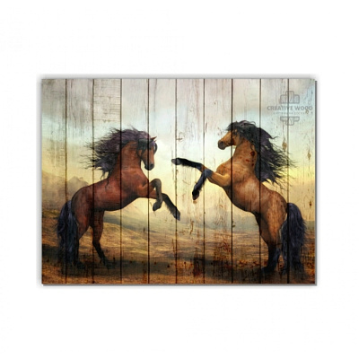 Картины ZOO - 19 Два коня, ZOO, Creative Wood